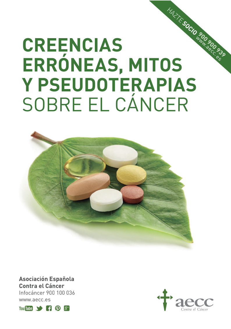 Creencias Erróneas, mitos y pseudoterapias sobre el cáncer